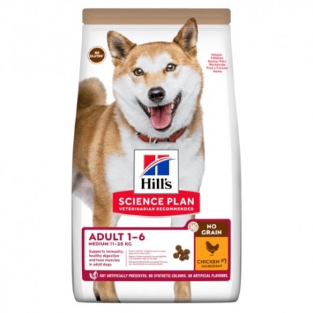 Hill's Science Plan Canine Adult Medium No Grain kibbles 