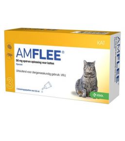 Amflee Combo - Anti-flea and anti-tick pipettes for cat