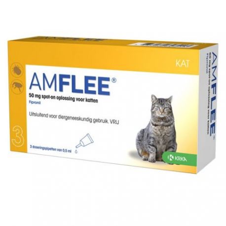 Amflee Combo - Anti-flea and anti-tick pipettes for cat