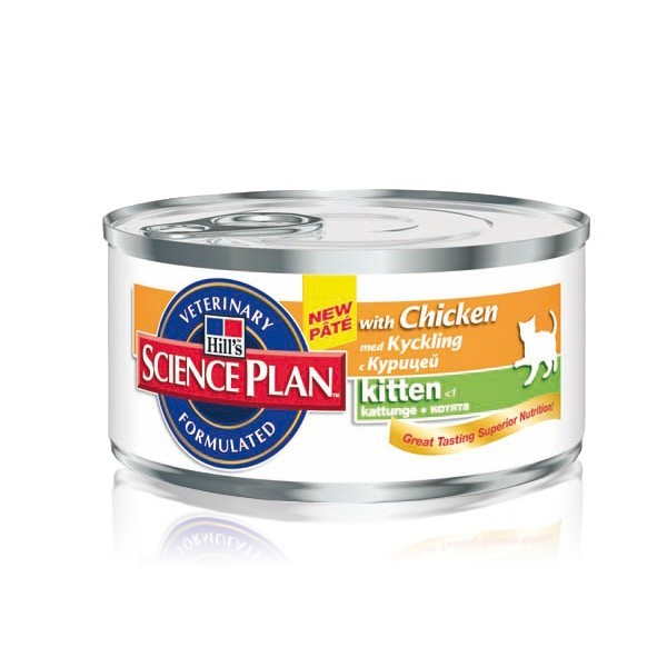 Science Plan Kitten Chicken is canned wet food for kittens or gestating
